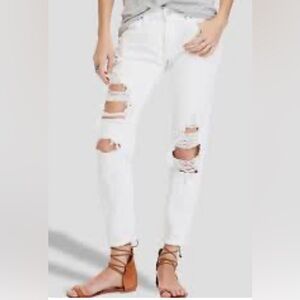 American Eagle size 8 next level stretch white denim jeans